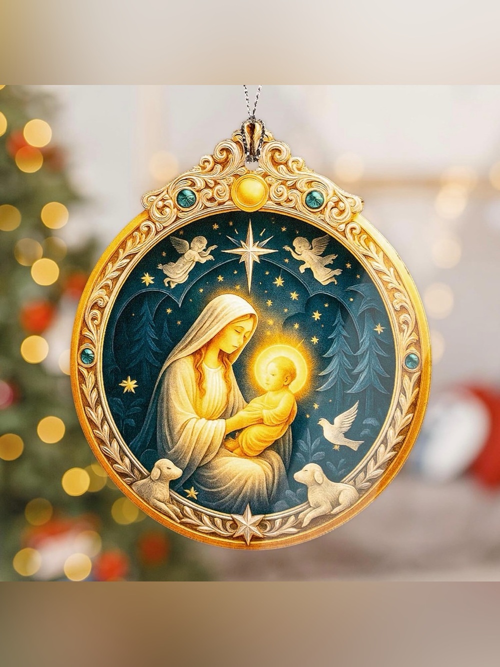 🎇Multi🎇Nativity Mary and Baby Jesus Ornament (2/$10)